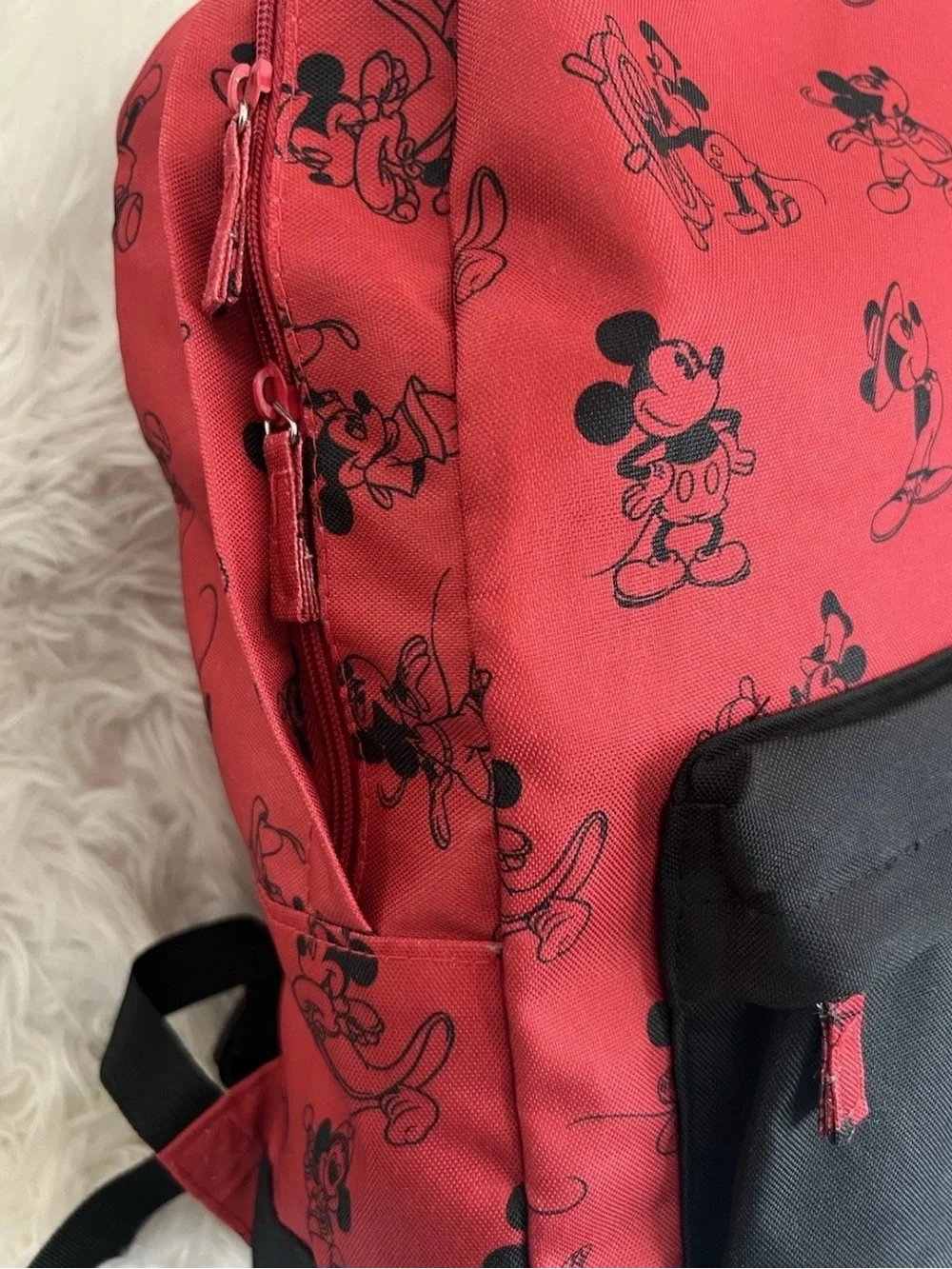 Mickey Mouse Red & Black Backpack - The Original Mickey Mouse